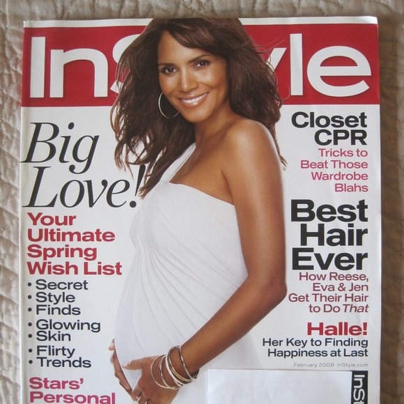 INSTYLE MAGAZINE HALLE BERRY FEBRUARY 2008 * - Picture 1 of 2